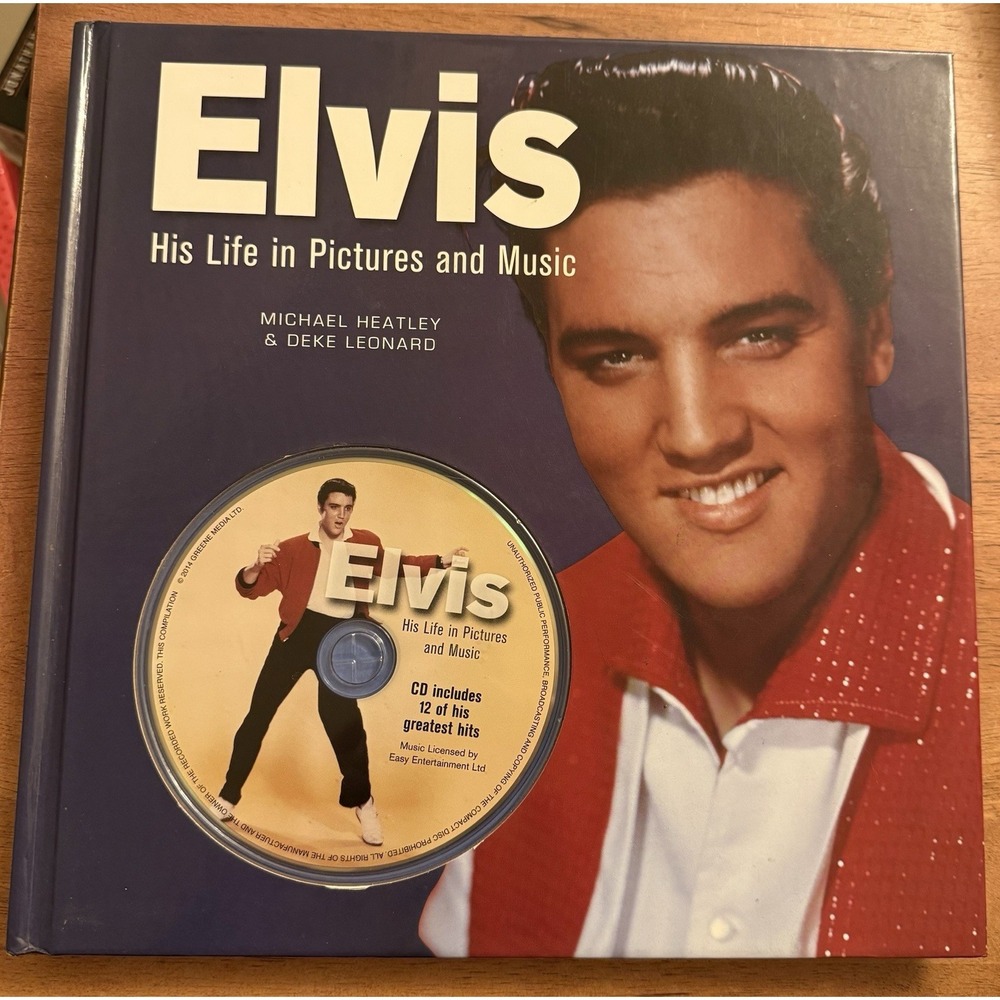 Elvis His Life In‎ Pictures And Music HC Book With CD